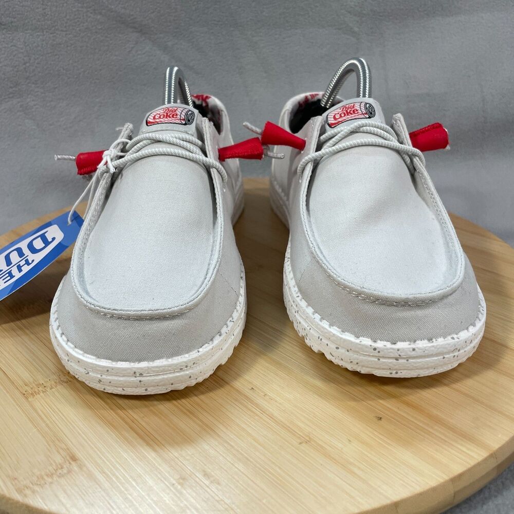 NWT Hey Dude Wendy Diet Coke Womens Size 6 Shoes Slip-on Loafers Grey/Red - Picture 4 of 16